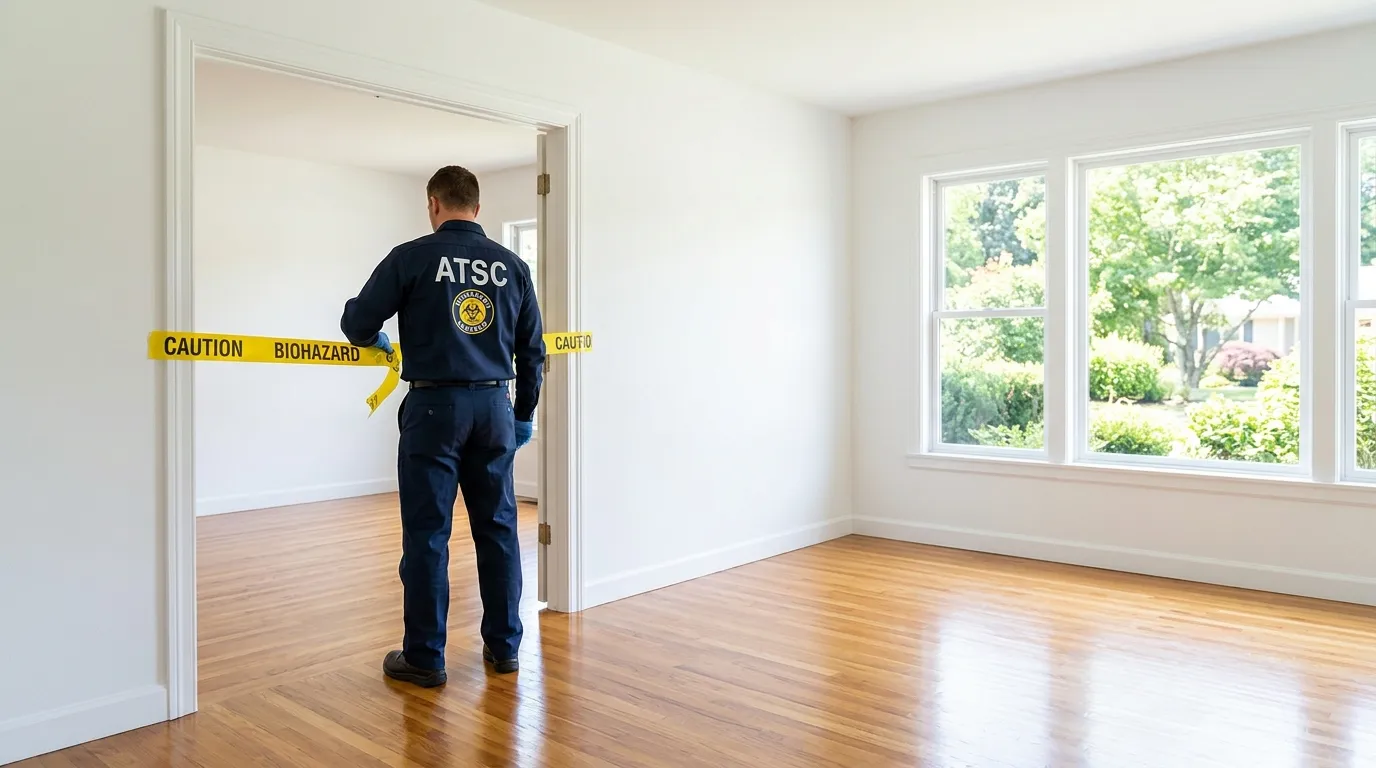 Certified biohazard cleanup crew performing Crime Scene Cleanup in Montclair